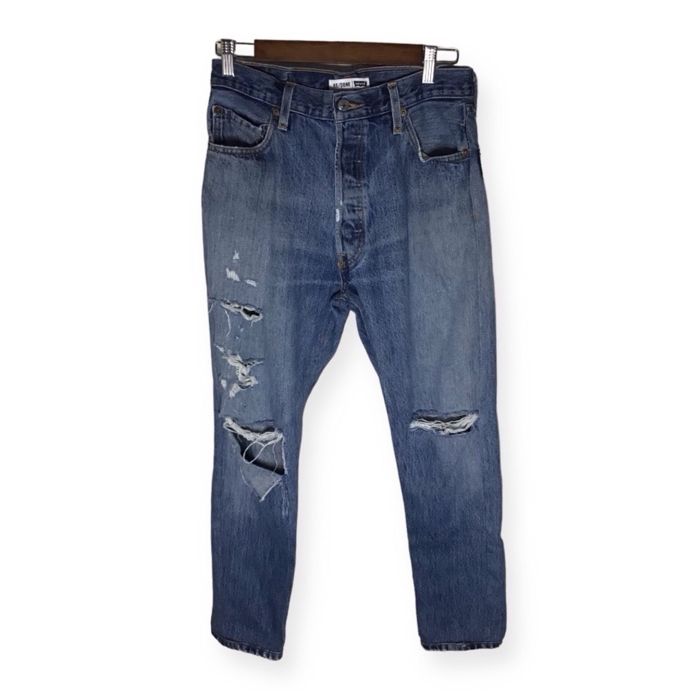 RE/DONE Levi’s Distressed High Rise Jeans Size 27.